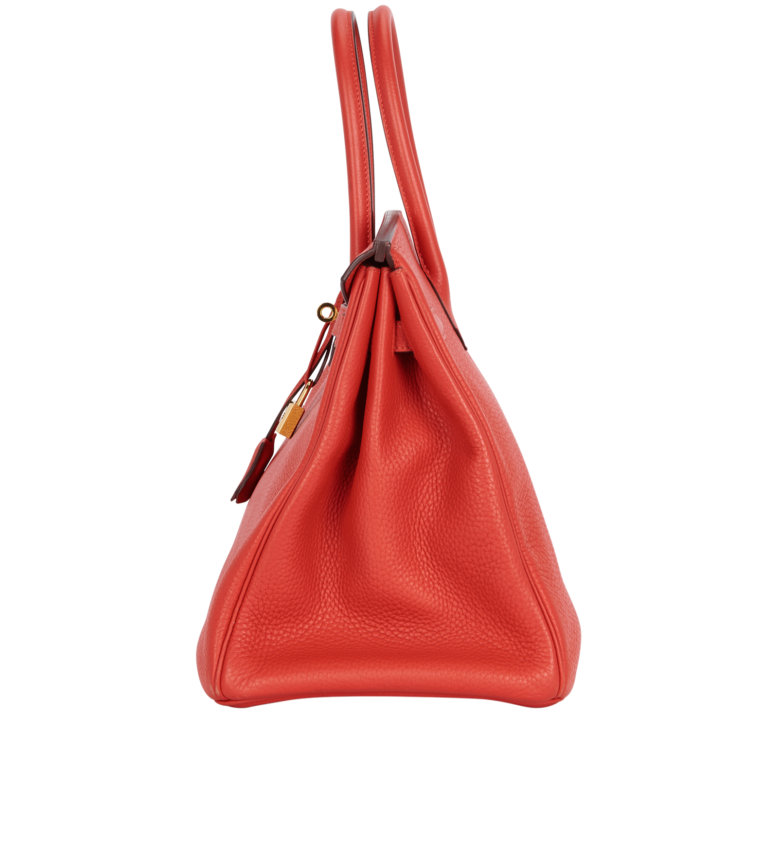 Birkin 35 in Clemence Rouge Casaque, &pound;9,500, Handbags, Red, Leather, Bottom view